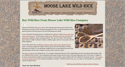 Desktop Screenshot of mooselakewildrice.com