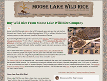 Tablet Screenshot of mooselakewildrice.com